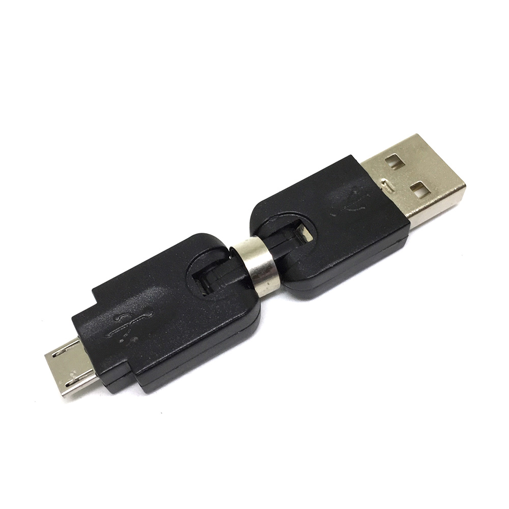 картинка Переходник USB 2.0 type A male to micro USB type B male, поворотный в 2-х плоскостях 360°/ 360° Espada EUSBAMmcBm360 