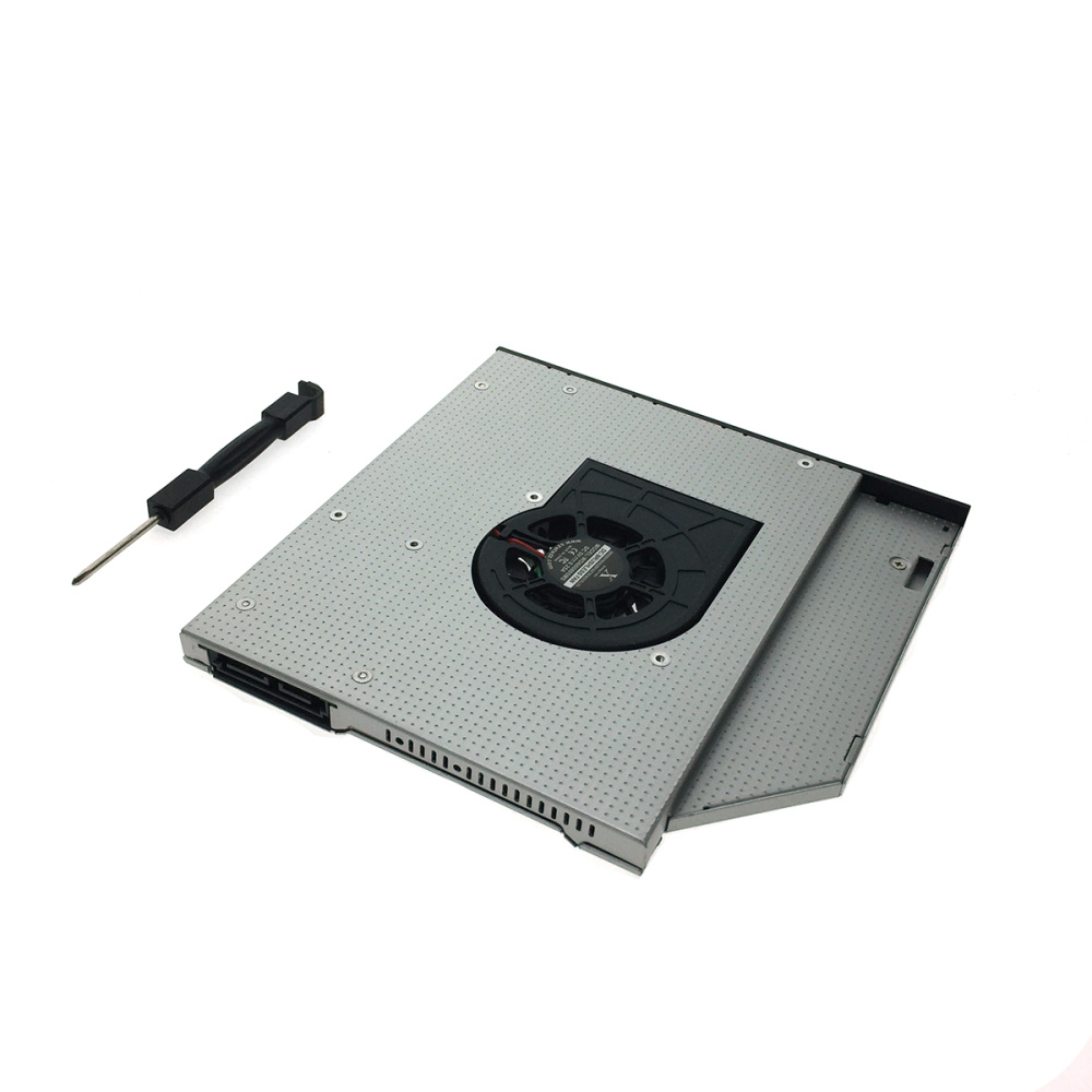 картинка Адаптер оптибей 95M2F Espada M2(NGFF) SSD to miniSATA с кулером, для подключения SSD к ноутбуку вместо DVD 9,5мм 