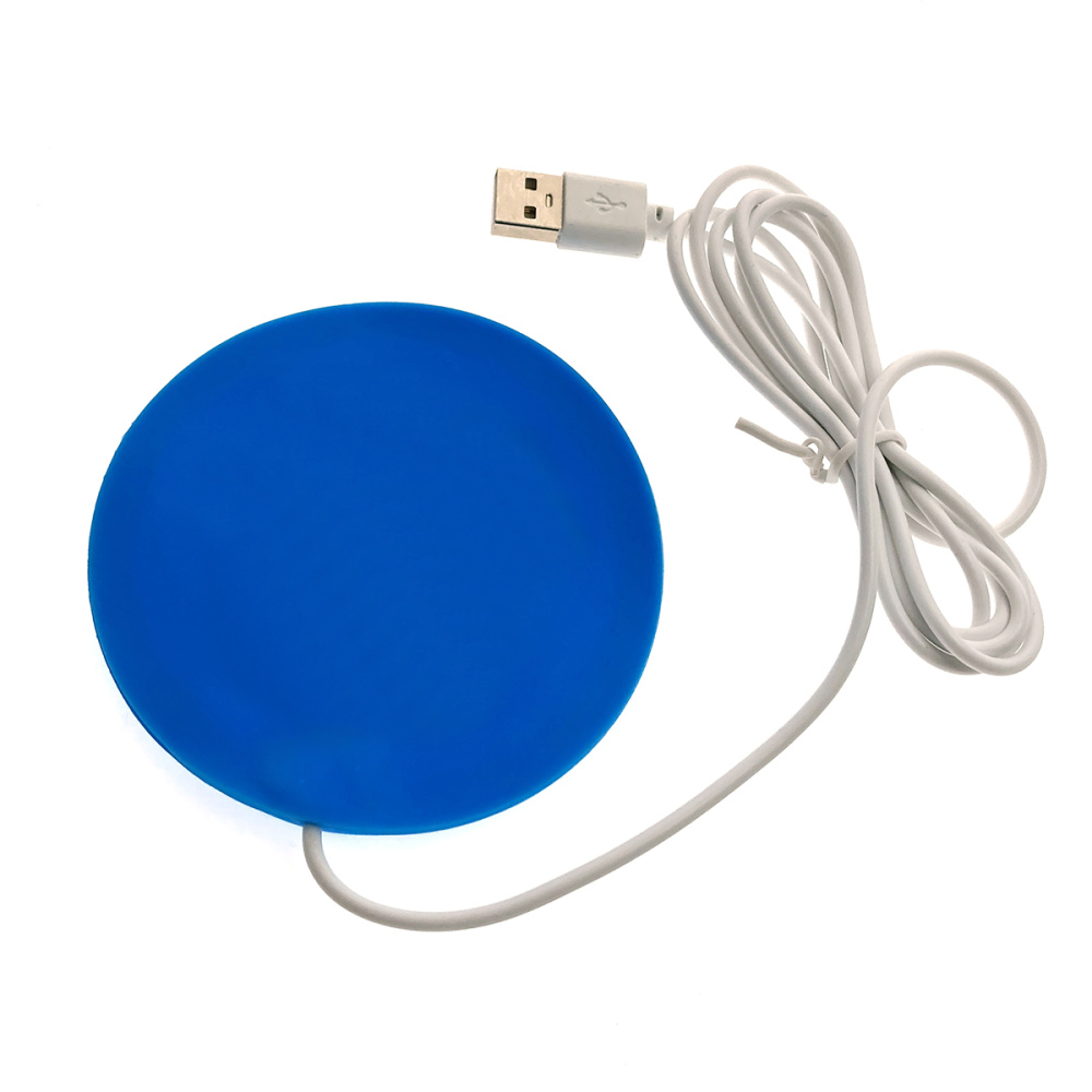 картинка Подставка под кружку с подогревом LB-BPG силиконовая USB "Зверюшки", цвет голубой 