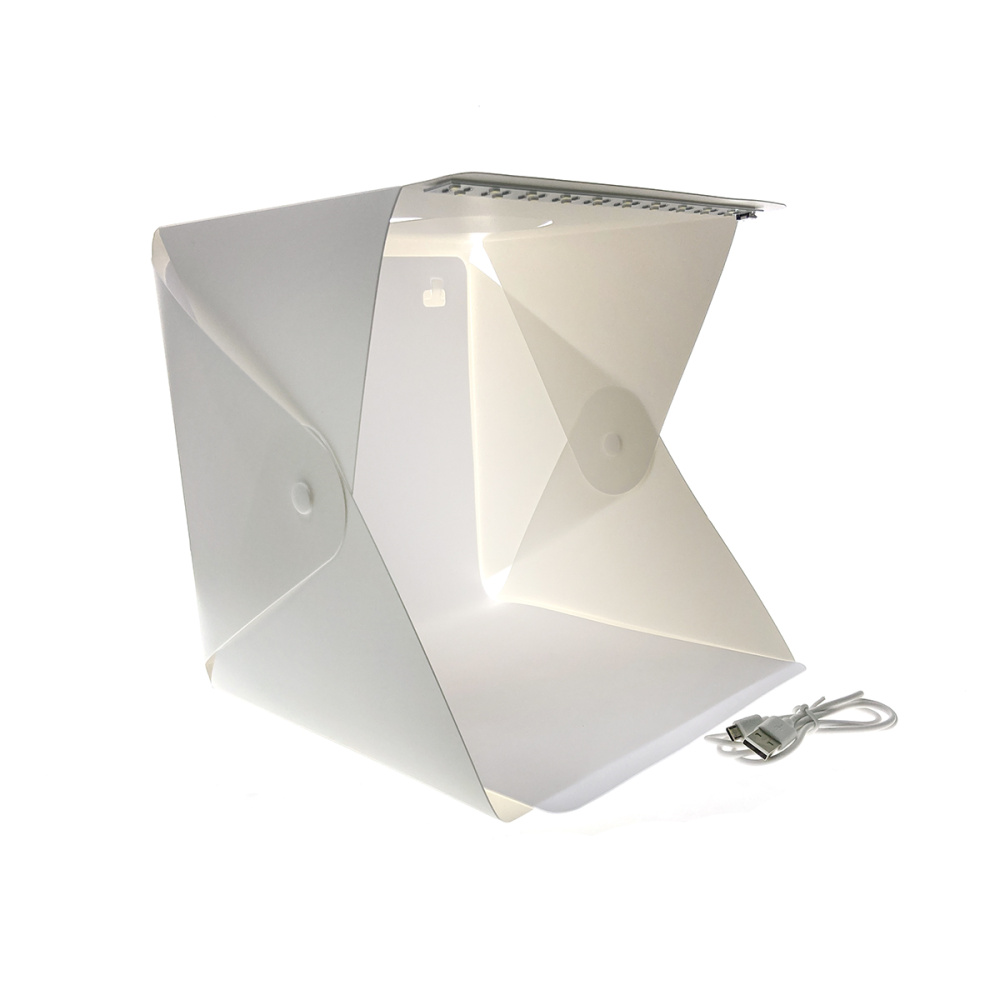 картинка Лайт куб ELC22 Espada 22.6х23х24 см для предметной фотосъёмки со светодиодной подсветкой 