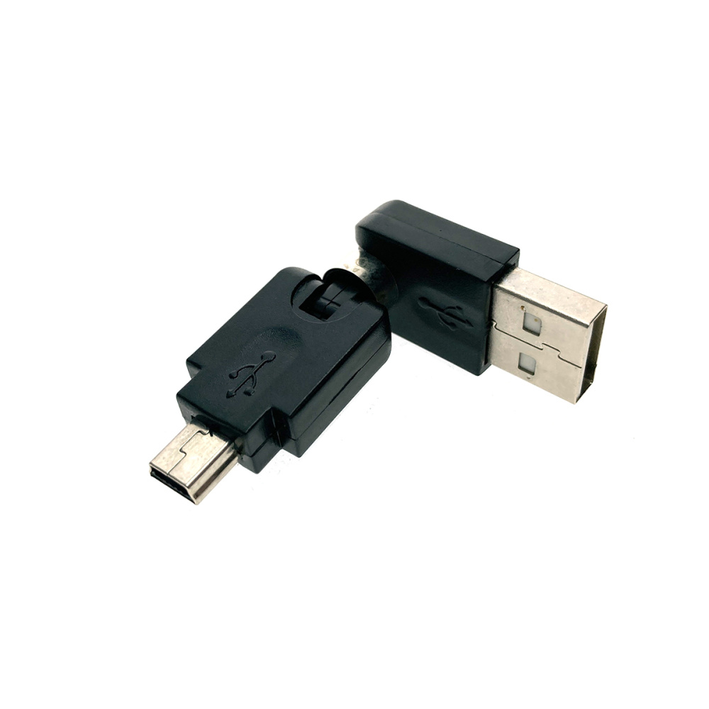 картинка Переходник USB 2.0 type A male to mini USB type B male, поворотный в 2-х плоскостях 360°/ 360° Espada EUSBAMmBm360 