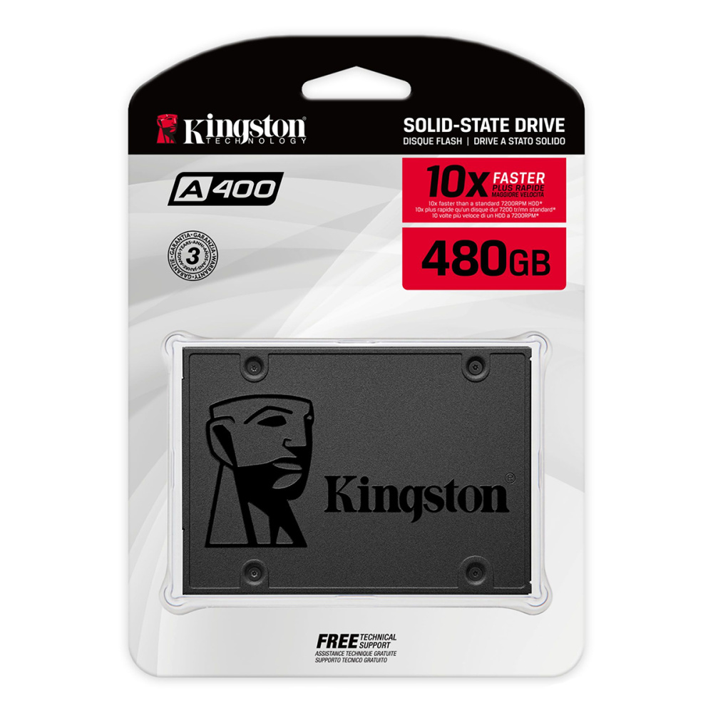 картинка Твердотельный накопитель SSD 2.5" 480Gb SATA-III Kingston A400 SA400S37/480G 