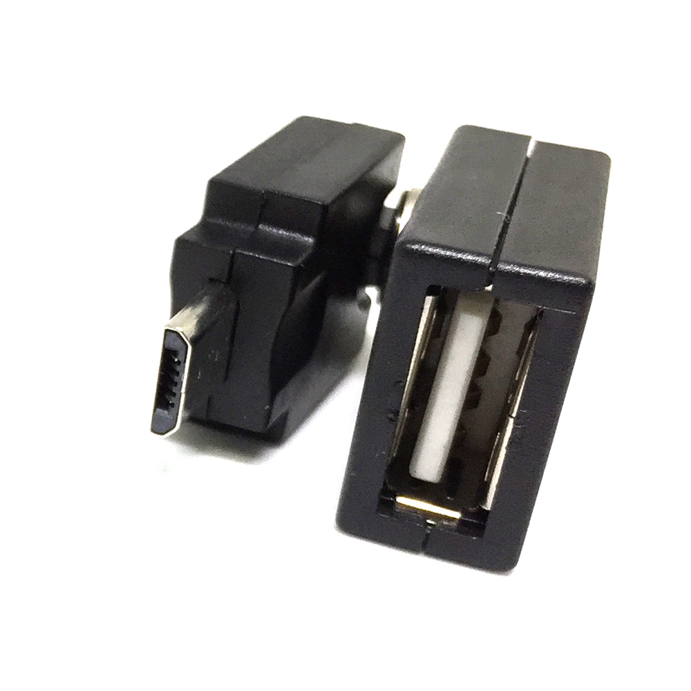 картинка Переходник USB 2.0 type A female to micro USB type B male, поворотный в 2-х плоскостях 360°/ 360° OTG Espada модель: EUSB2fmcUSBm360 