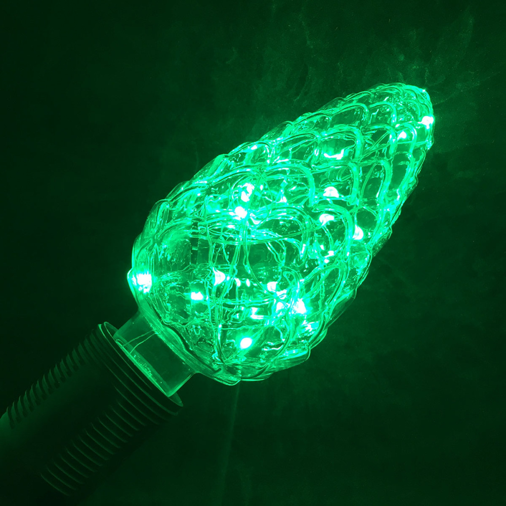 картинка Лампа-шишка светодиодная зеленая E-E27NYC35G Е27, 3W, Espada  