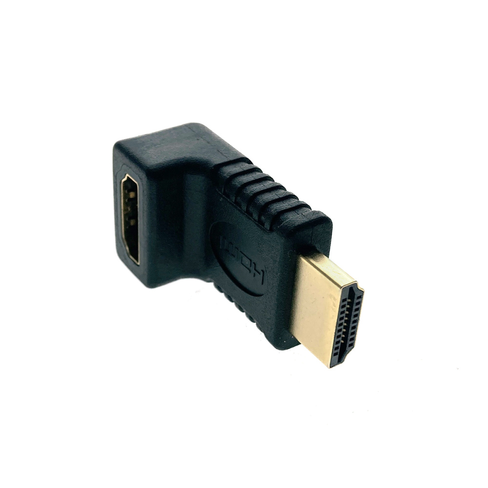 картинка Переходник HDMI 19 pin male to HDMI 19 pin female угловой / поворот 90 градусов HDMI M-F 