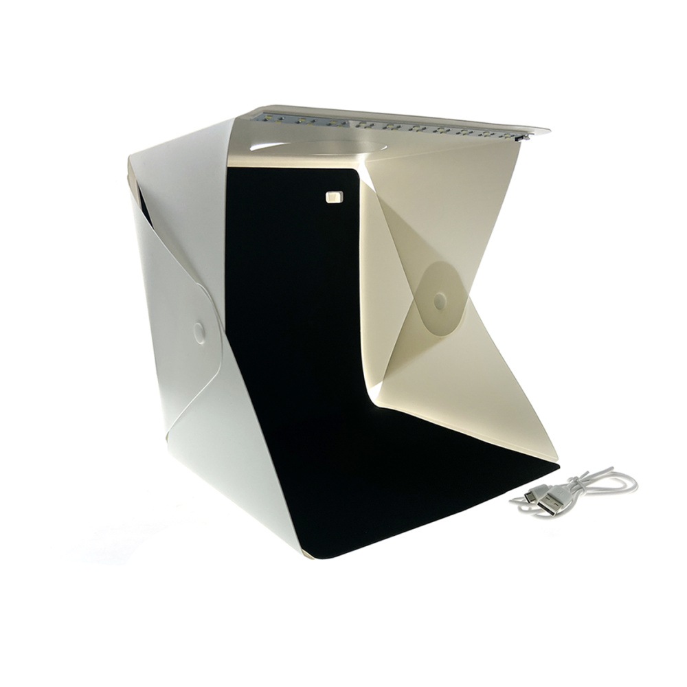 картинка Лайт куб ELC22 Espada 22.6х23х24 см для предметной фотосъёмки со светодиодной подсветкой 