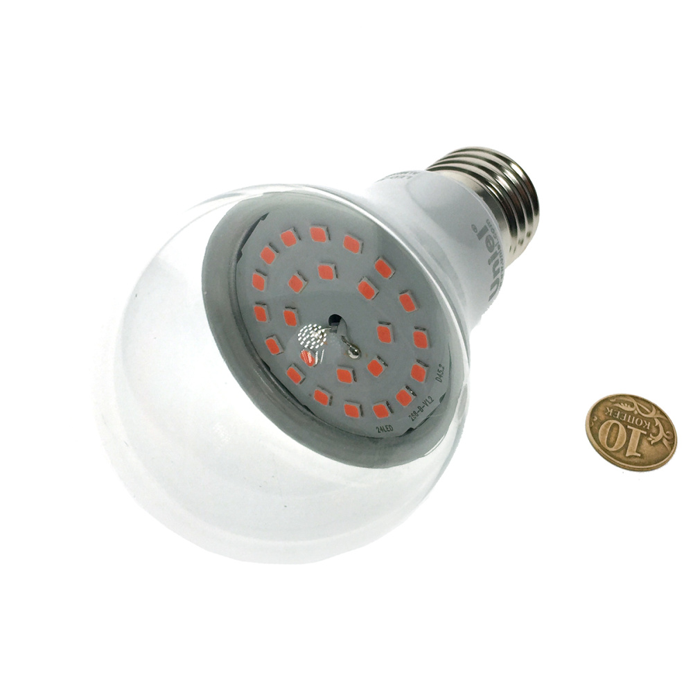 картинка Светодиодная лампа для растений E27 LED-A60-9W/SP/E27/CL ALM01WH Uniel 
