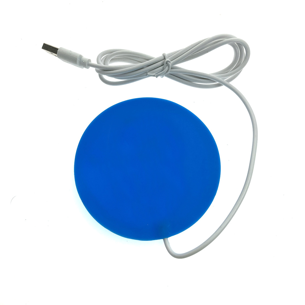 картинка Подставка под кружку с подогревом LS-RBG силиконовая USB "Солдатики", цвет голубой 