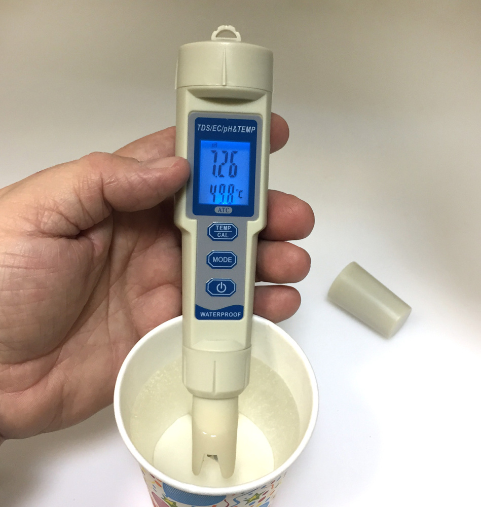 картинка Мультимонитор PH-3508 4в1 TDS/PH/EC/℃ Espada для измерения температуры, PH, EC и качества воды 