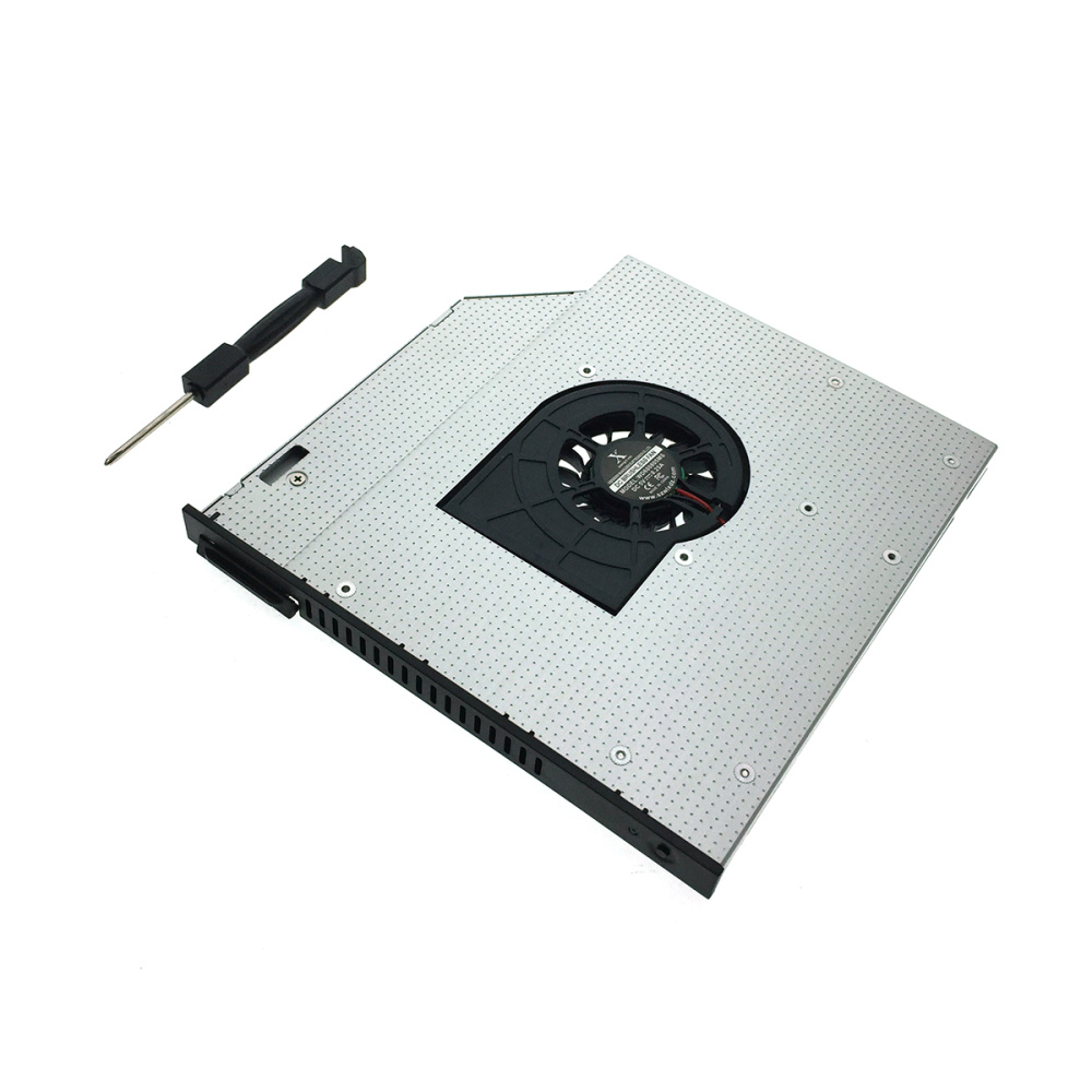 картинка Адаптер оптибей 95M2F Espada M2(NGFF) SSD to miniSATA с кулером, для подключения SSD к ноутбуку вместо DVD 9,5мм 