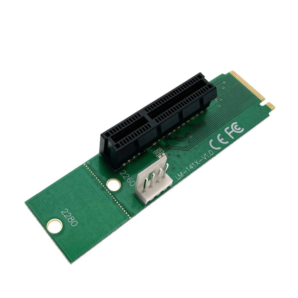 картинка Райзер M.2 M Key на PCI-Ex4, модель EM2-PCIE Espada для подключения плат PCI-E через разъем M.2 