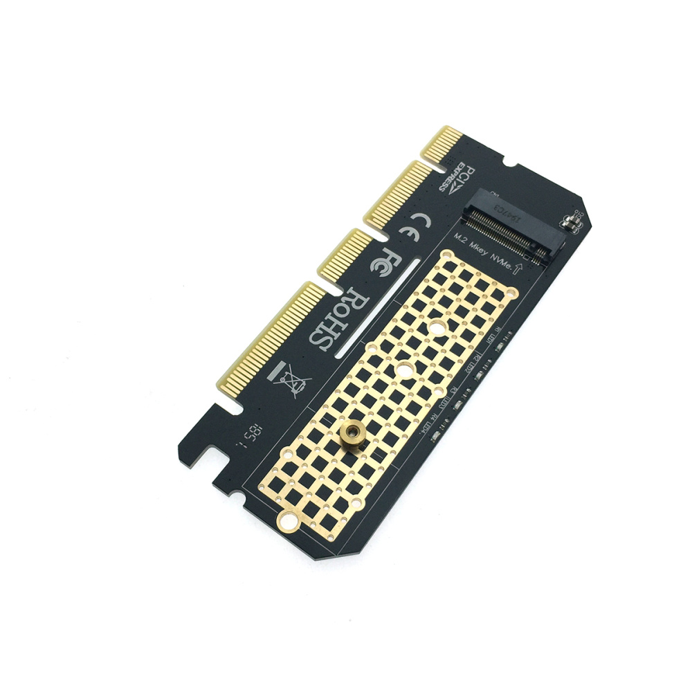 картинка Адаптер PCI-E x16 на M.2 M key для подключения NVMe SSD дисков в ПК, для PCI-E x4, x8, x16, модель PCIeNVME Espada 