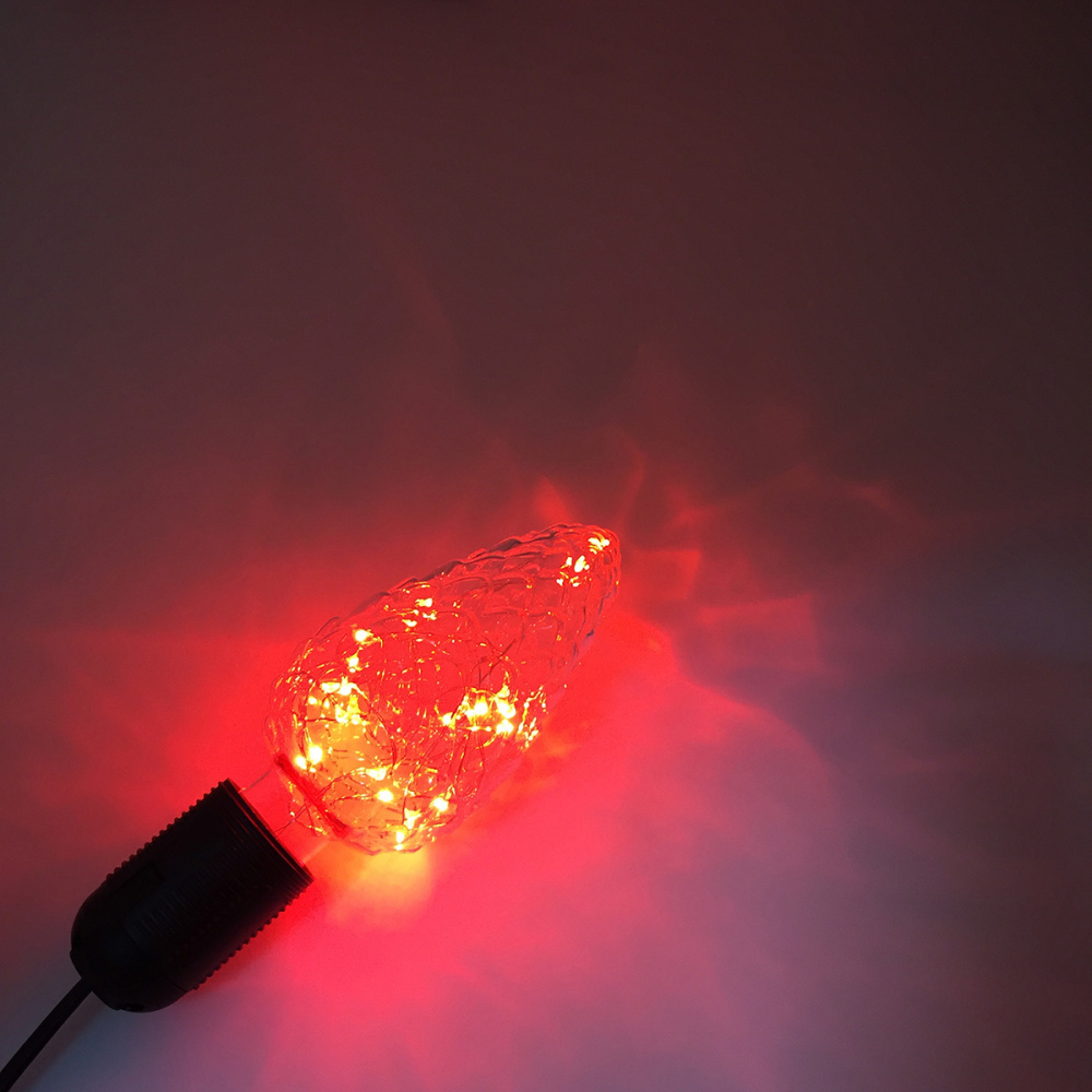 картинка Лампа-шишка светодиодная красная E-E27NYC35R Е27, 3W, Espada 