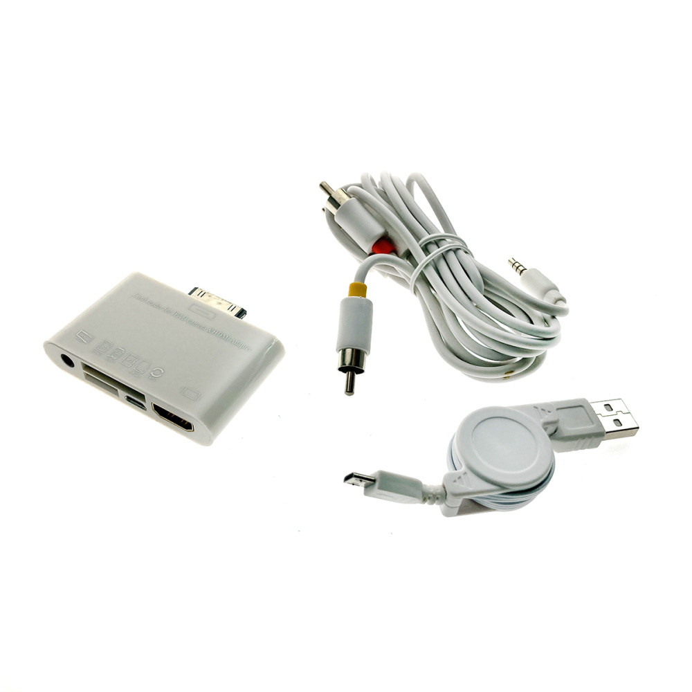 картинка Адаптер для подключение Ipad/Iphone 30pin к телевизору + картридер /HDMI/AV/micro USB/SD/MMC/MS/M2/ Espada C02Ip 
