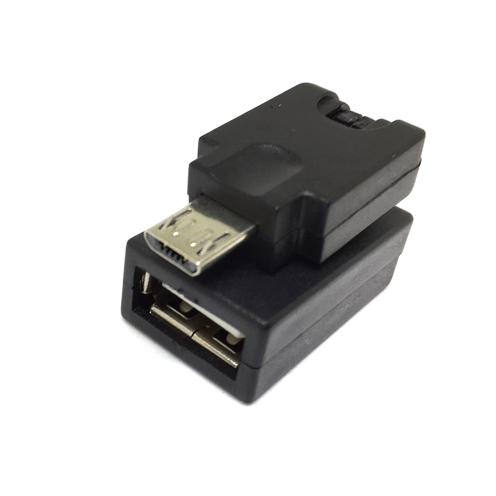 картинка Переходник USB 2.0 type A female to micro USB type B male, поворотный в 2-х плоскостях 360°/ 360° OTG Espada модель: EUSB2fmcUSBm360 