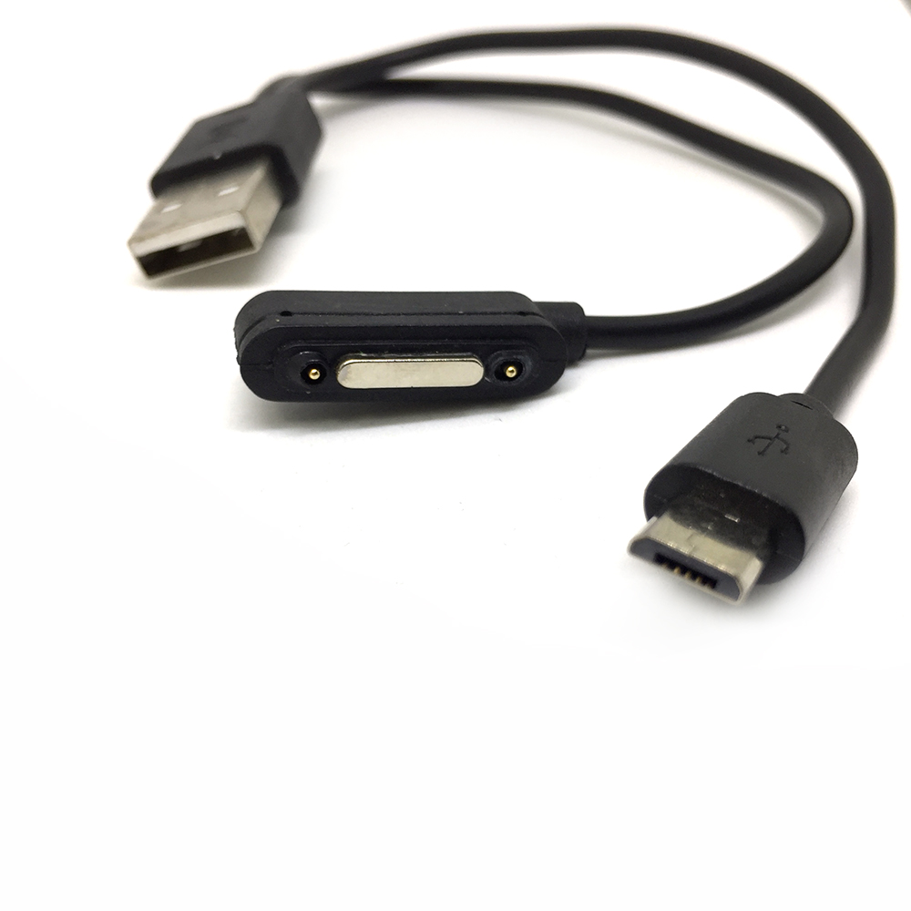 картинка Кабель-переходник с USB 2.0 type A male на micro USB type B male + RDL магнитный для Sony Xperia, 20см Espada EUrdlmF20 