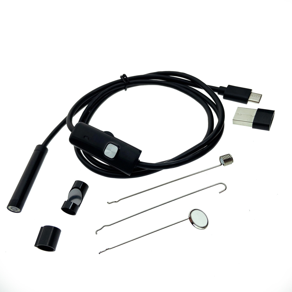 картинка Водонепроницаемый USB type C + USB3.0 эндоскоп EndstyC1 Espada, 1м с подсветкой ip67 / гибкая камера 