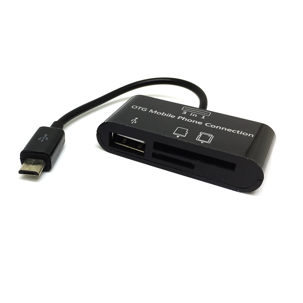 картинка Картридер Micro USB2.0 Bm to USB/SD/MicroSD/MMC Espada McU1 OTG 