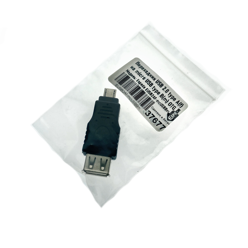 картинка Переходник USB 2.0 type A female to micro USB type B male OTG Espada модель: EUSB2Af-mcUSBBm 