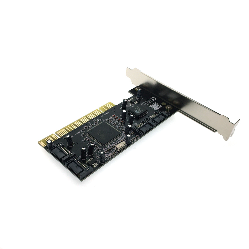 картинка Контроллер PCI на 4 x SATA RAID (0, 1, 0+1), чип Silicon Si3114, FG-SA3114-4IR-01-CT01, Espada 