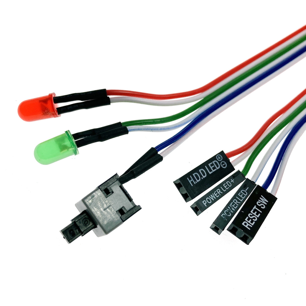 картинка Внешняя кнопка включения компьютера с кабелем и индикацией, EATXpower1key, Esapda 
