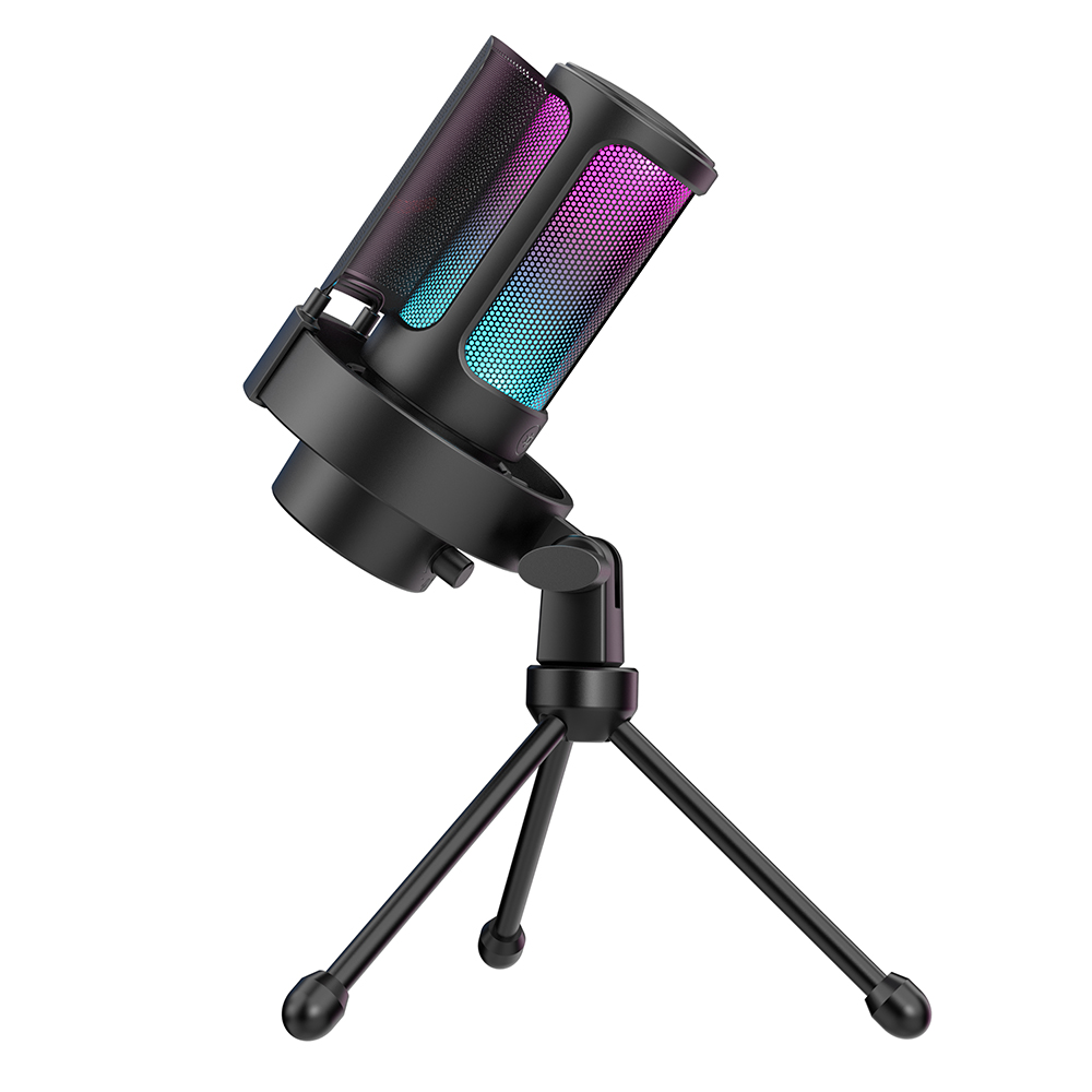 картинка Микрофон Fifine A8V с RGB подсветкой, черный 