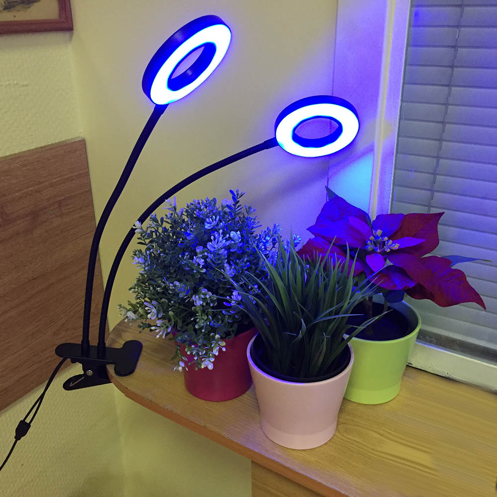 картинка Светодиодный фитосветильник Espada USB Fito E-EUS2 5V, круглый для выращивания рассады и досветки растений 
