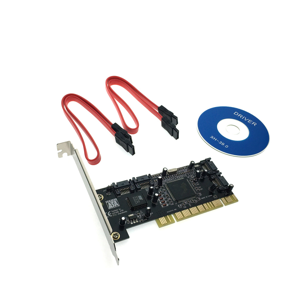 картинка Контроллер PCI на 4 x SATA RAID (0, 1, 0+1), чип Silicon Si3114, FG-SA3114-4IR-01-CT01, Espada 