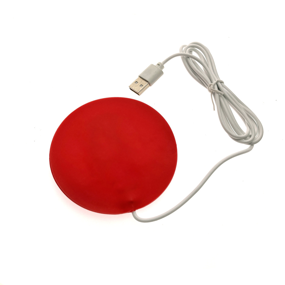 картинка Подставка под кружку с подогревом LS-RBG силиконовая USB "Солдатики", цвет красный 