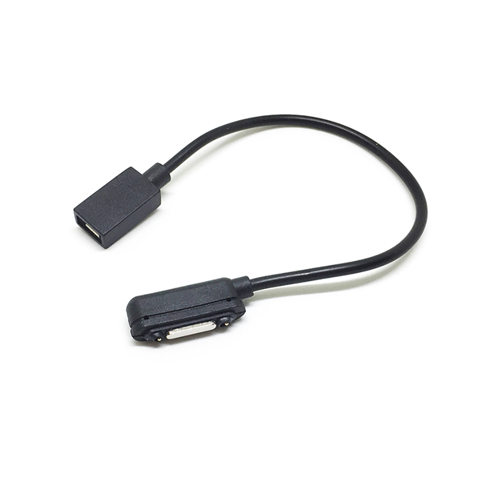 картинка Кабель-переходник RDL to micro USB type B female 15см, магнитный для зарядки Sony Xperia Z3, Z3 Compact, Z2, Z1, Z1 Compact Mini, Espada, ErdlmF15 