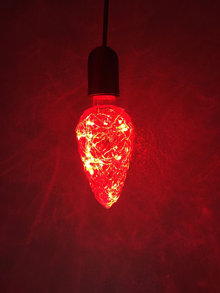 картинка Лампа-шишка светодиодная красная E-E27NYC35R Е27, 3W, Espada 