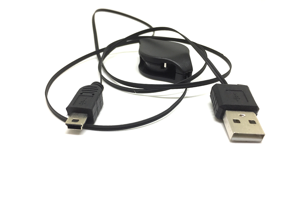 картинка Кабель USB to mini USB 1м с регулировкой длины /USB type A male, mini USB type B male 