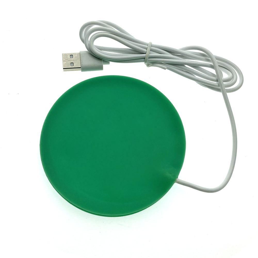 картинка Подставка под кружку с подогревом LS-RBG силиконовая USB "Солдатики", цвет зеленый 