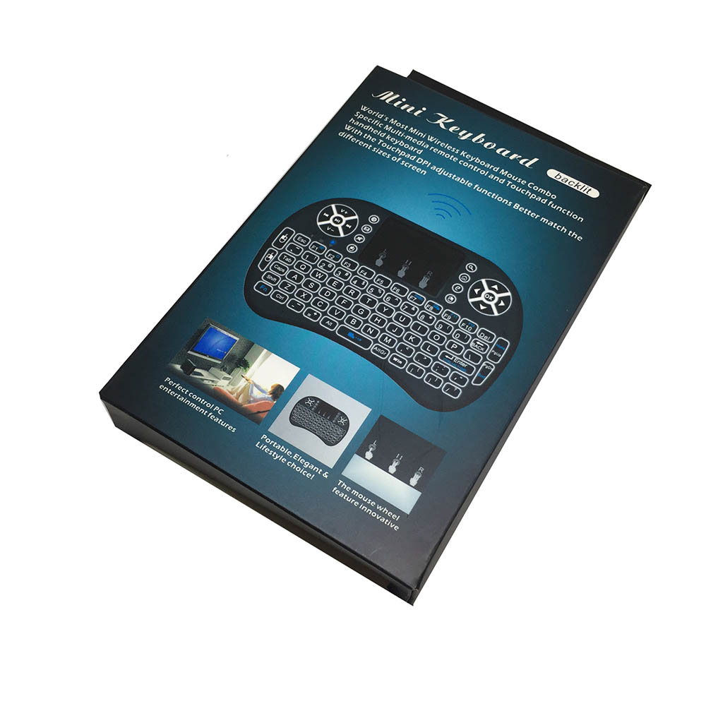 картинка Мини клавиатура беспроводная Espada i8a Backlit Smart TV с подсветкой и тачпадом, USB, с аккумулятором, RUS 