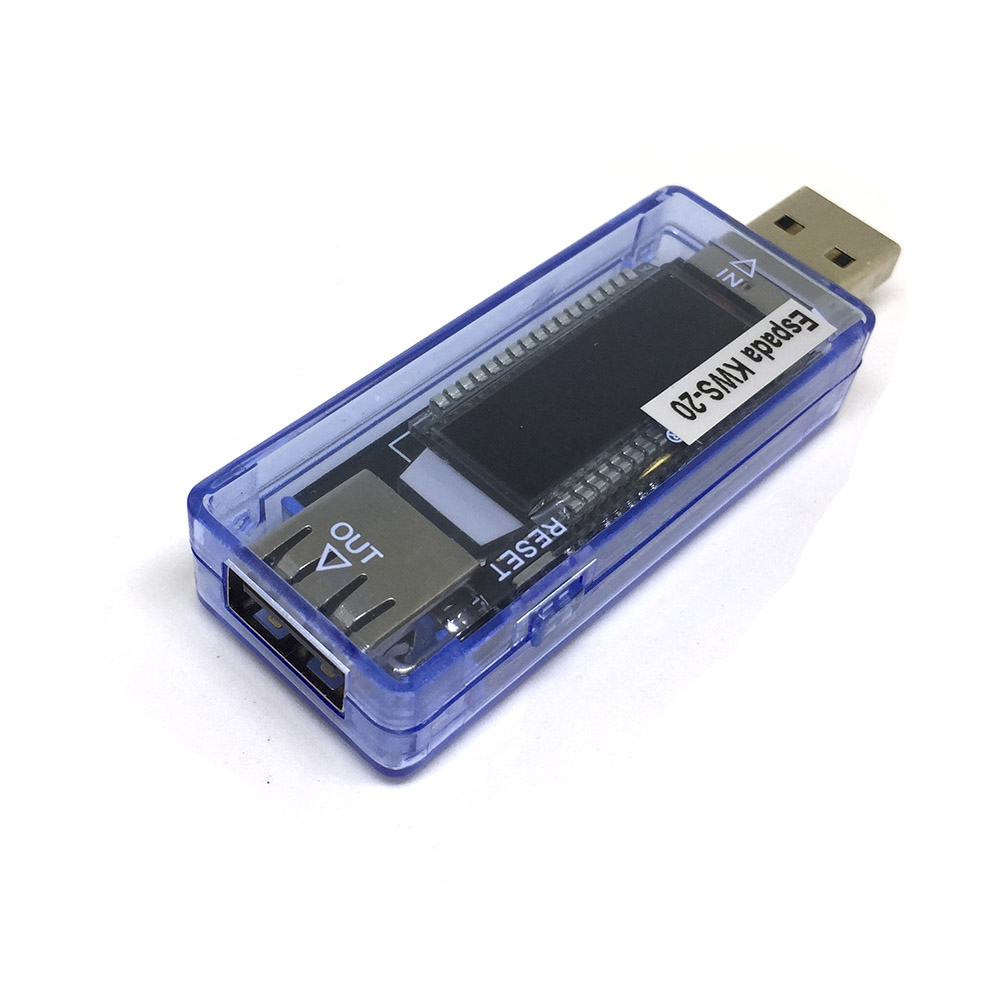 картинка Цифровой тестер USB-порта KWS-V20 Espada вольтметр, амперметр, mAh, время 